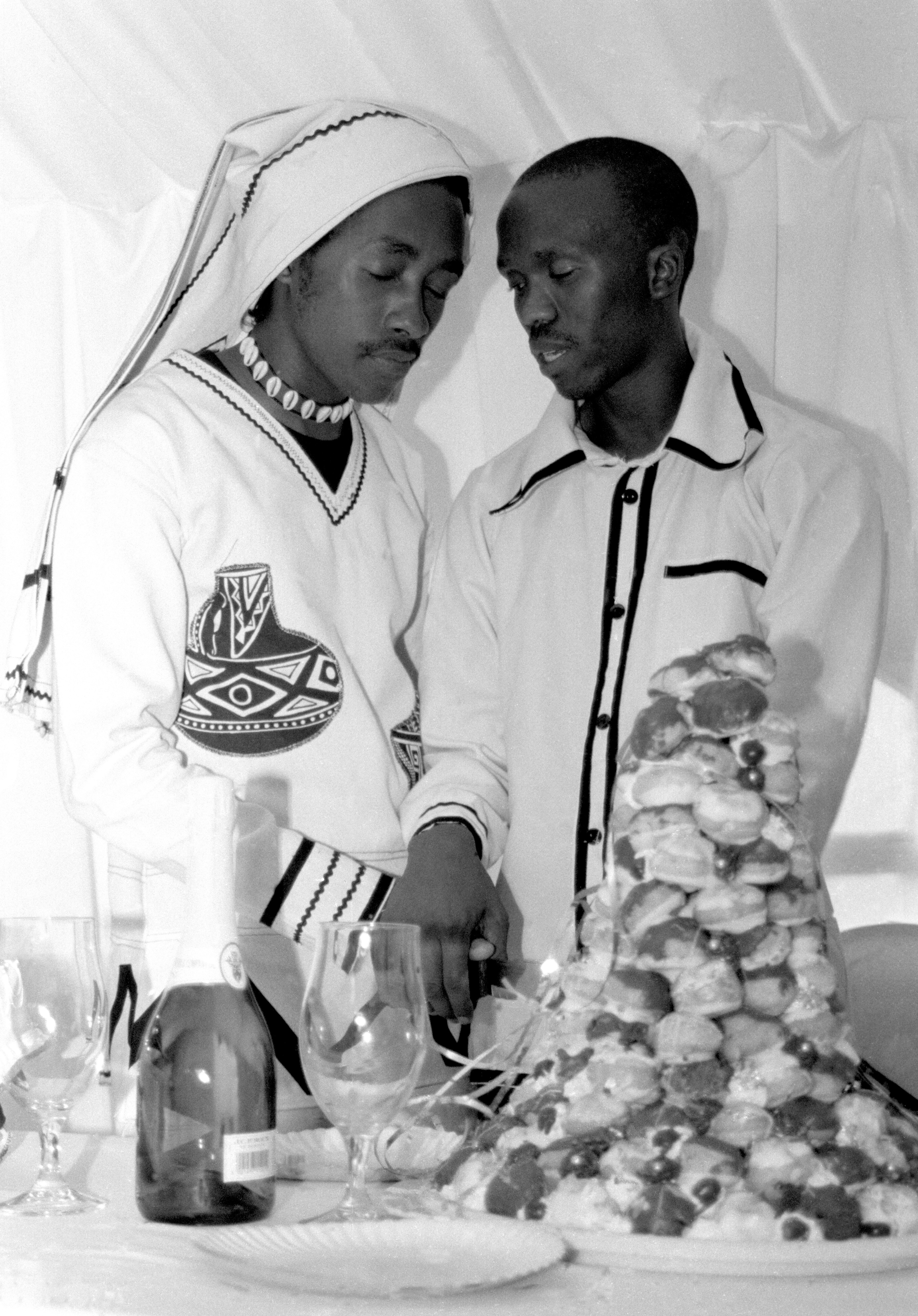 Sabelo Mlangeni, Faith and Sakhi Moruping Thembisa Township (2004) � Hand-printed silver gelatin print